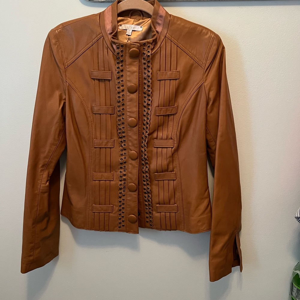 Leather coat Cache Luxe size medium